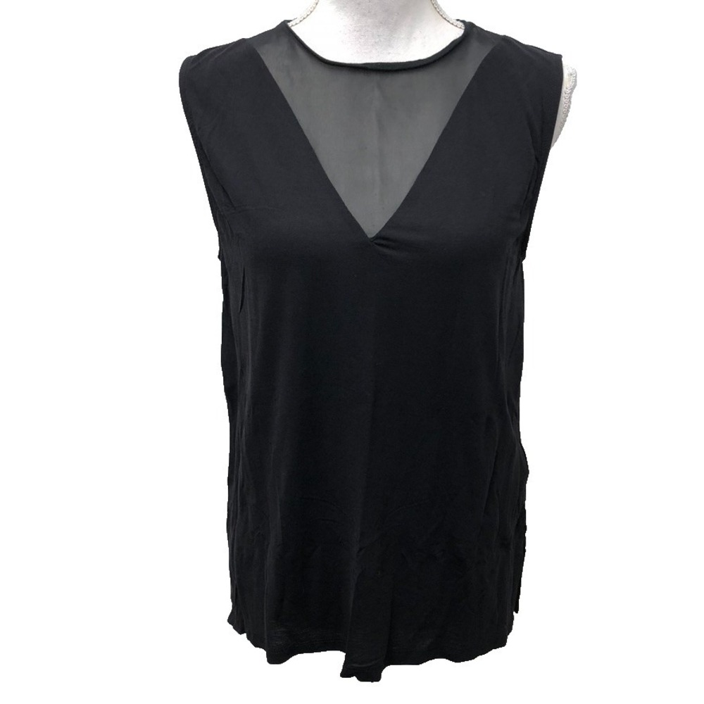 SET Blouse Top Womens 4 Black Sleeveless Career Business Office Teacher
